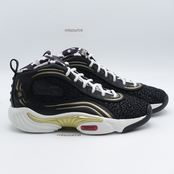 NEW Reebok Answer III Swerve Basketball Shoes Men\'s 100246191 Black/White/Gold main image 8